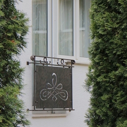 Модные кованые перила с листом - французское окно