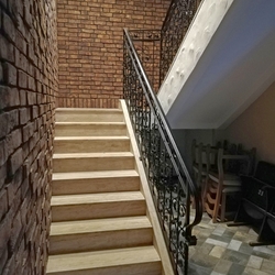 Forged interior railings in a historic design made for Pension Berg in Bratislava 