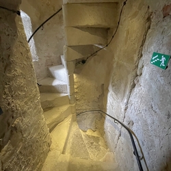 Wrought iron handrails made for the staircase of the church tower of the Renaissance church from the 16th century in Stropkov Wrought iron handrails made for the staircase of the church tower of the Renaissance church from the 16th century in Stropkov